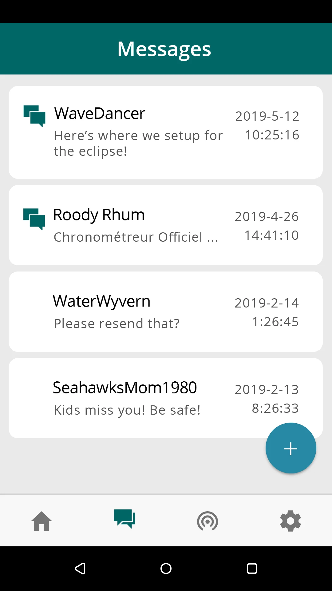 OCENS OneMessage screenshot